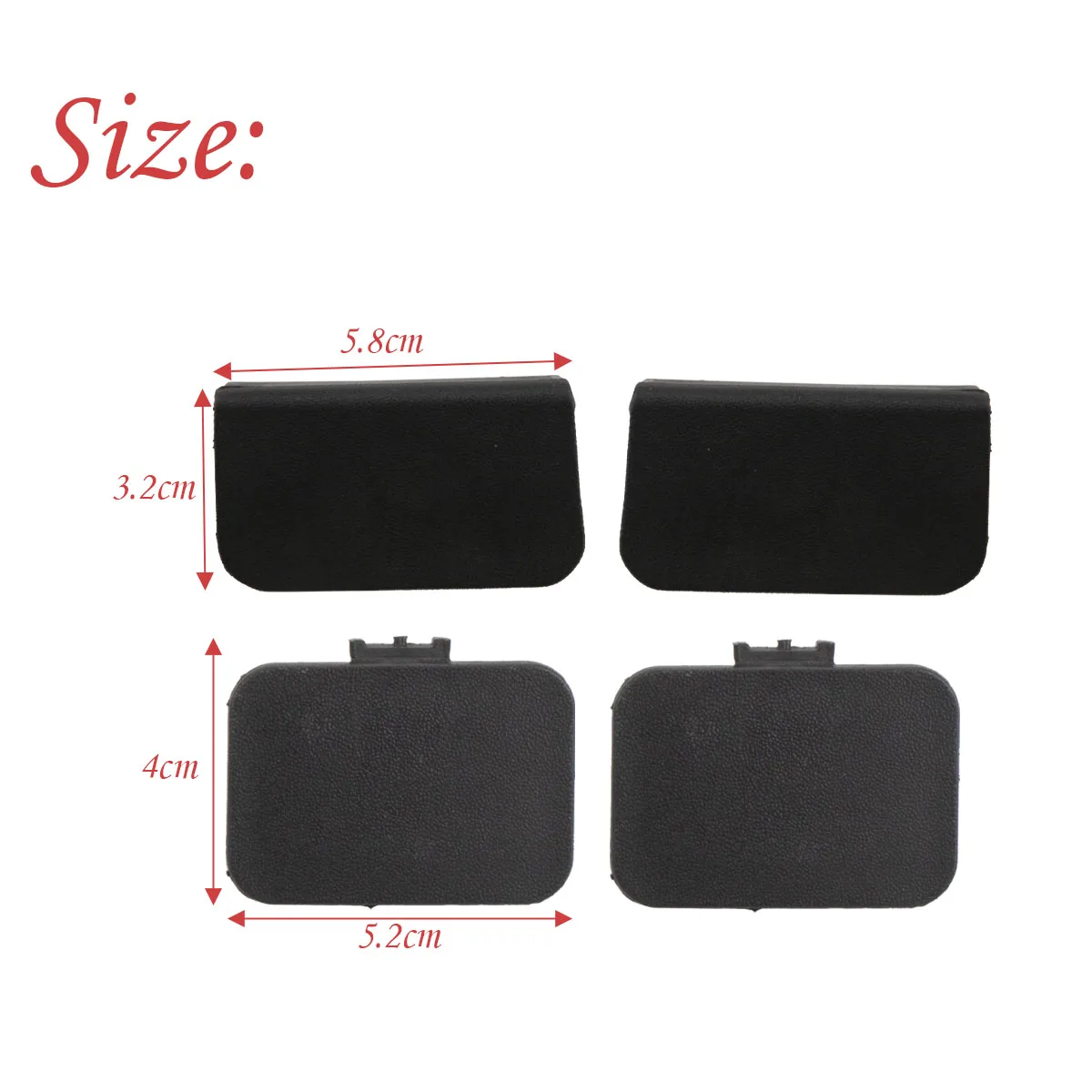 1 Pair Front Bumper Tow Hook Cover Wide Narrow Body For Toyota Hiace Commuter Grandia Gl 2005 2006 2007 2008 2009