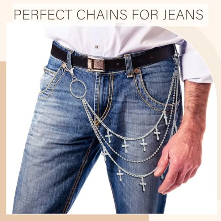 6 Pcs Jeans Chain Belt Waist P - Body Jewelry Goth ulasan dan harga