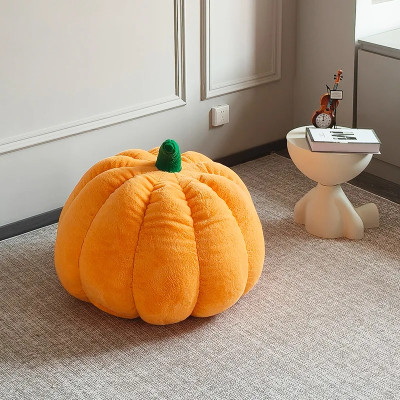 #Modern Kid Pumpkin Compression Vacuum Mini Sofa for Living Room. Foldable 1 Seater Fabric Cover Removable & Machine Washable