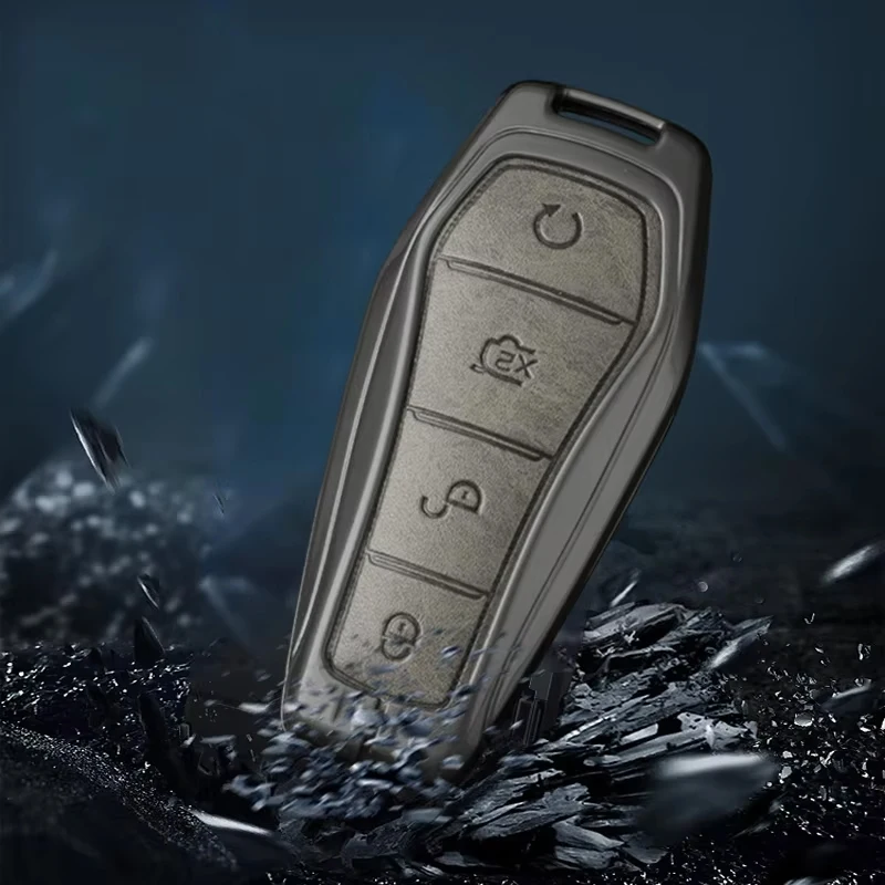 Zinklegierung Leder Autoschlüssel-Hülle für BYD Sealion 7 Song Plus Seal U DM-i Song Pro Dolphin Atto 3 2 Schlüsselanhänger Zubehör – Detail 2