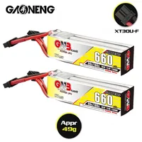 2PCS Gaoneng GNB 660mAh 3S 11.4V 90C HV Lipo Battery XT30 Plug For FPV Racing Drone M2 Helicopter F3P UAV RC Quadcopter Drone