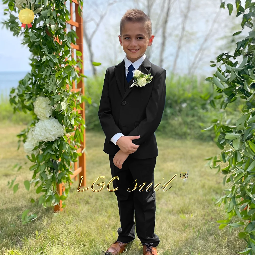 Children's wedding suit 3-piece suit (blazer + vest + trousers) customized tuxedo suit suitable for boys aged 2 to 16 years old