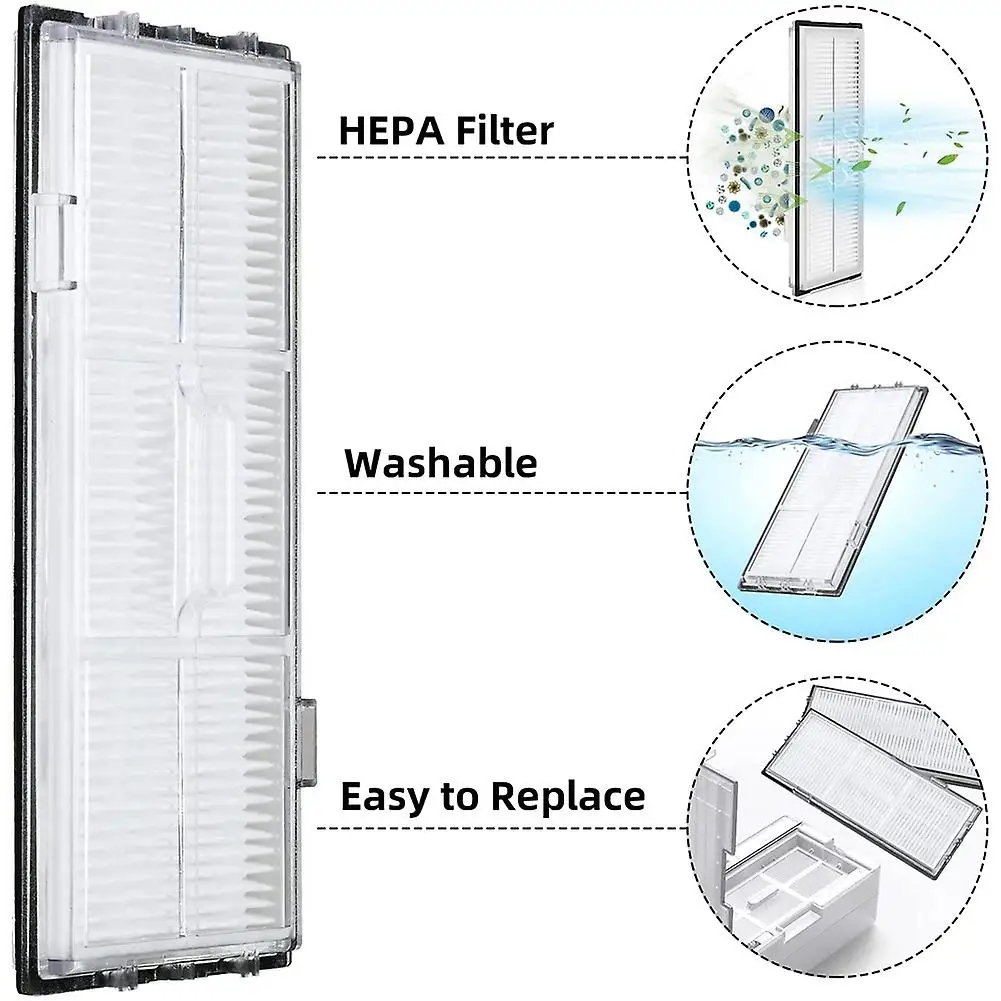 17pcs For Roborock G10s Kit Main Side Brush Hepa Filter Mop Cloth