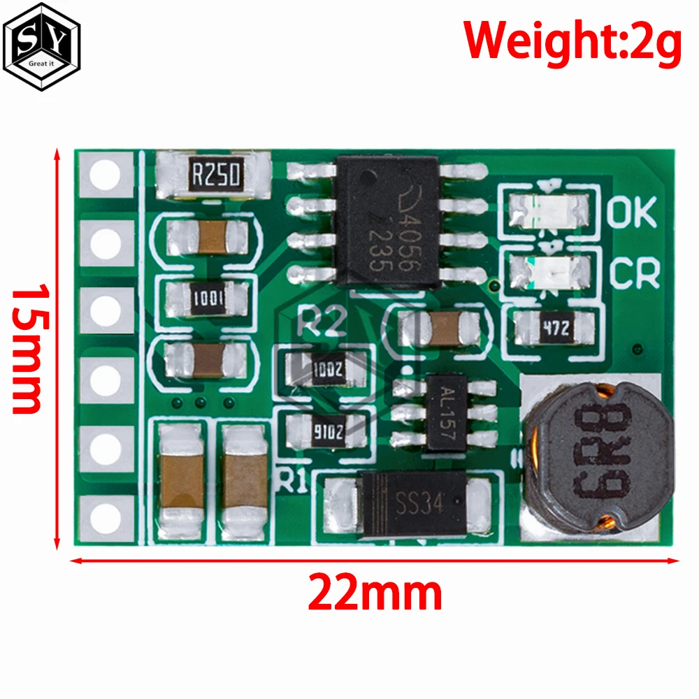 3.7V 4.2V Charger 5V 6V 9V 12V Discharger Board DC DC Converter Boost Module Solar Mobile Power Charger Lithium Battery DD05CVSA