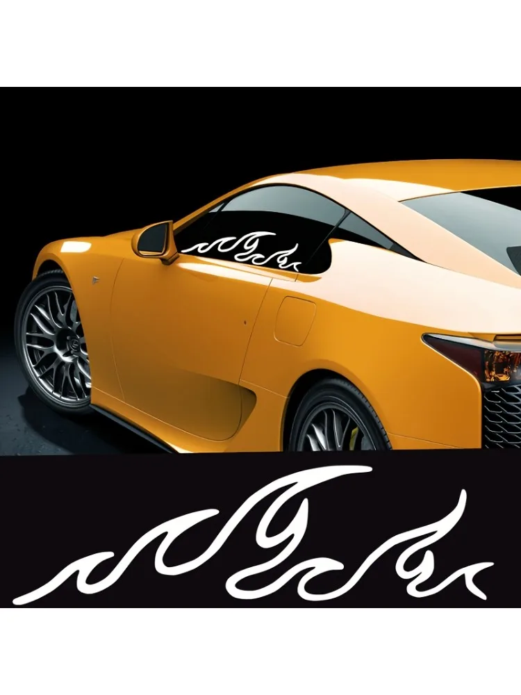 AliExpress NONE 1PC Abstract Flame Wave Waterproof Vinyl Stickers For Car Window Motorcycle Helmet Laptop Bike Decor Decal