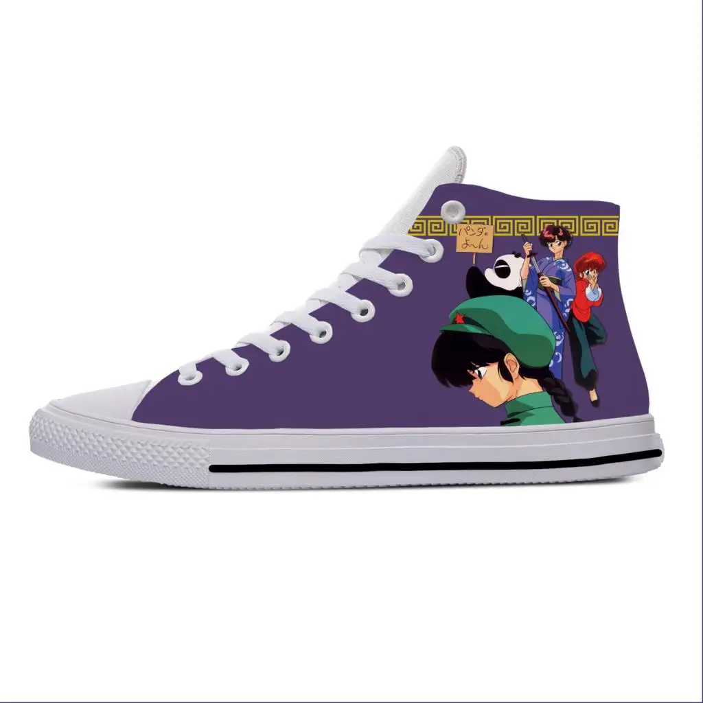 Anime Manga Cartoon Comic Ranma 1/2 Funny Fashion Casual Cloth Shoes High Top Lightweight Breathable 3D Print Men Women Sneakers