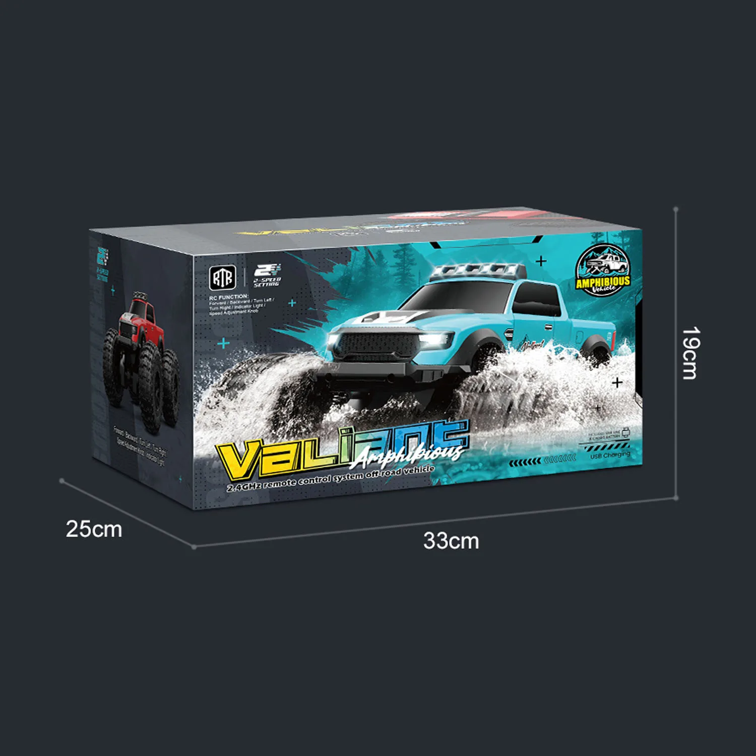 

Amphibious RC Vehicle 1/14 JJRC C8816 4x4 Electric Remote Control Off Road Car Battery Dual Mode Speed Adjustment Ready to Run