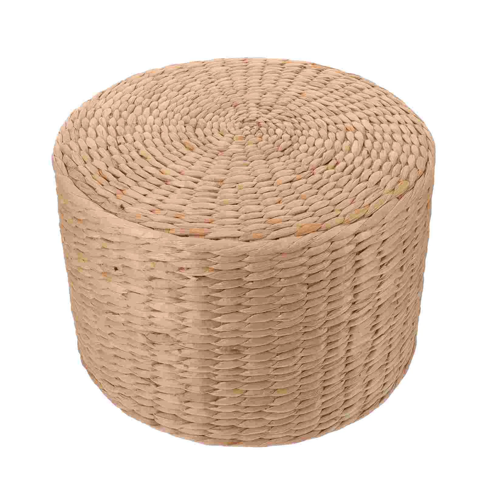 Children's Woven Stool for Entryway Garden Yard Small Bench Adorable Design Safe Kids Shoe Changing Footrest