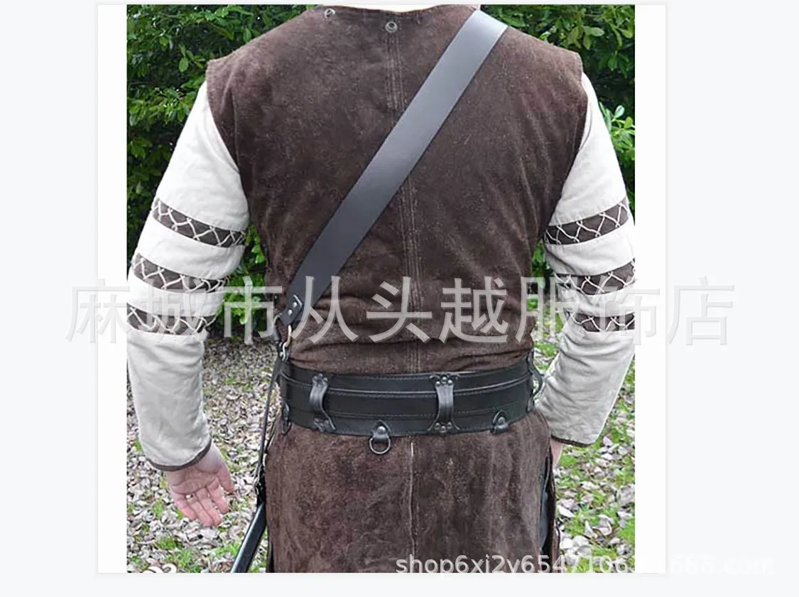 Mittelalter liche Samurai Cross body Gürtels chnalle Pu Schwert Holster Bühne Theater Performance Cosplay Fotografie Porträt Requisiten keine Waffe