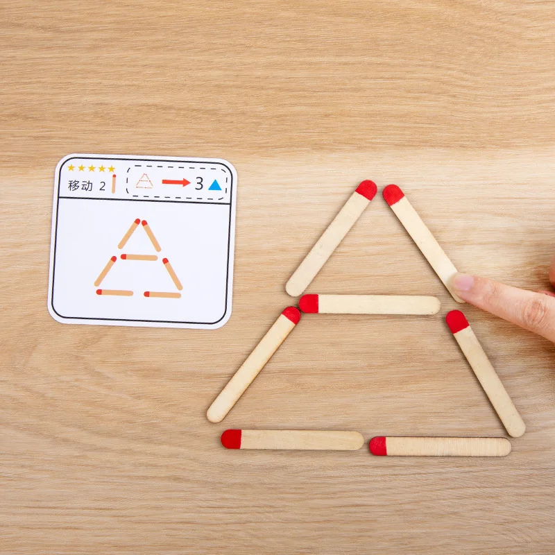 Spiel Montessori Holz denken passt Puzzles Spielzeug DIY Mathe Geometrie Brettspiel Match Logik Training Lernspiel zeug für Kinder