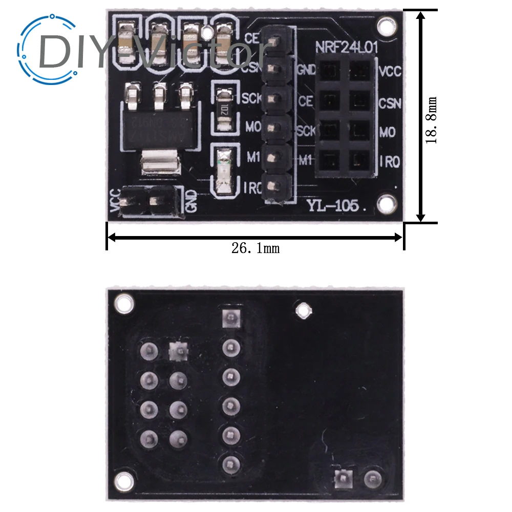 New NRF24L01 3.3V Wireless adapter module New Socket Adapter plate Board for 8Pin For arduino Robot Car 24L01 Wireless Module