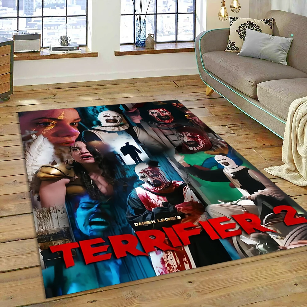 27 Style Terrifier 3 Horror Clown Movie Flim Carpet Rug for Bedroom Living Room Home Sofa Decoration,kids Play Decor Floor Mat