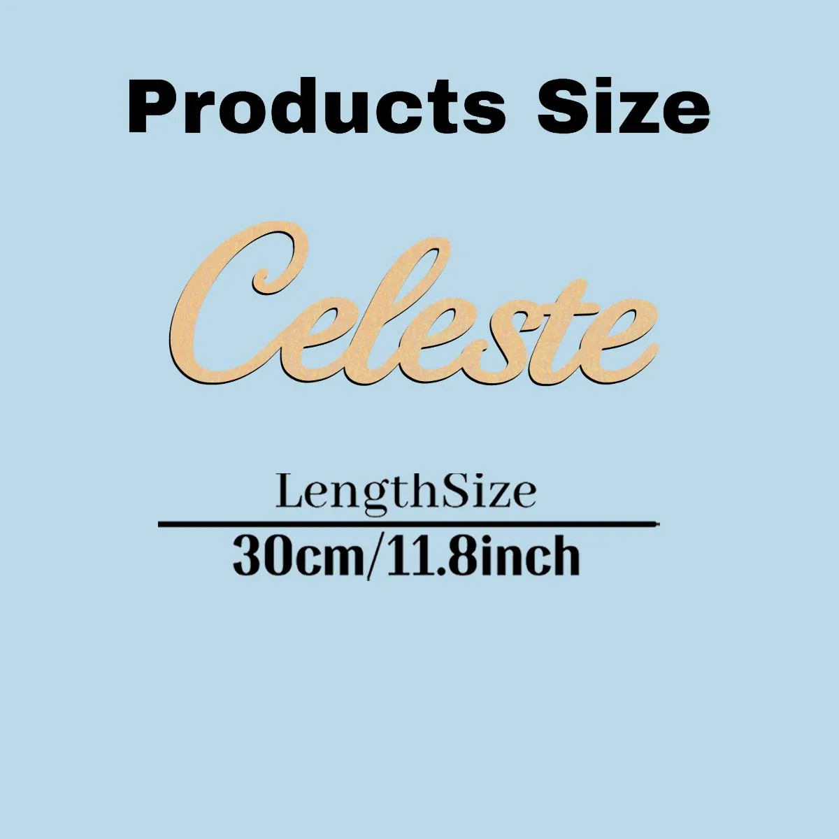 1pc Colorful Celeste example Customizable Name Wood Material Laser-Cut Sign Wooden Decor Vertical Orientation Door Hanging Decor