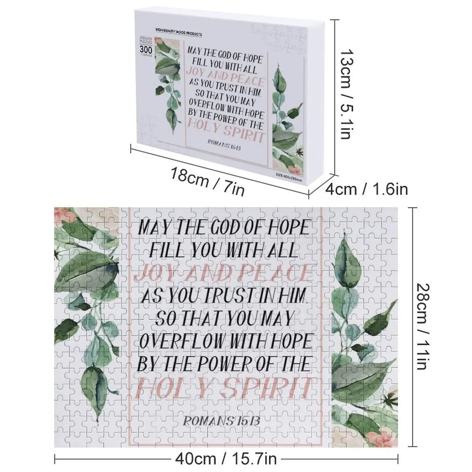 Floral Bible verse Jigsaw Puzzle regali personalizzati Jigsaw personalizzato foto personalizzata regali personalizzati Puzzle