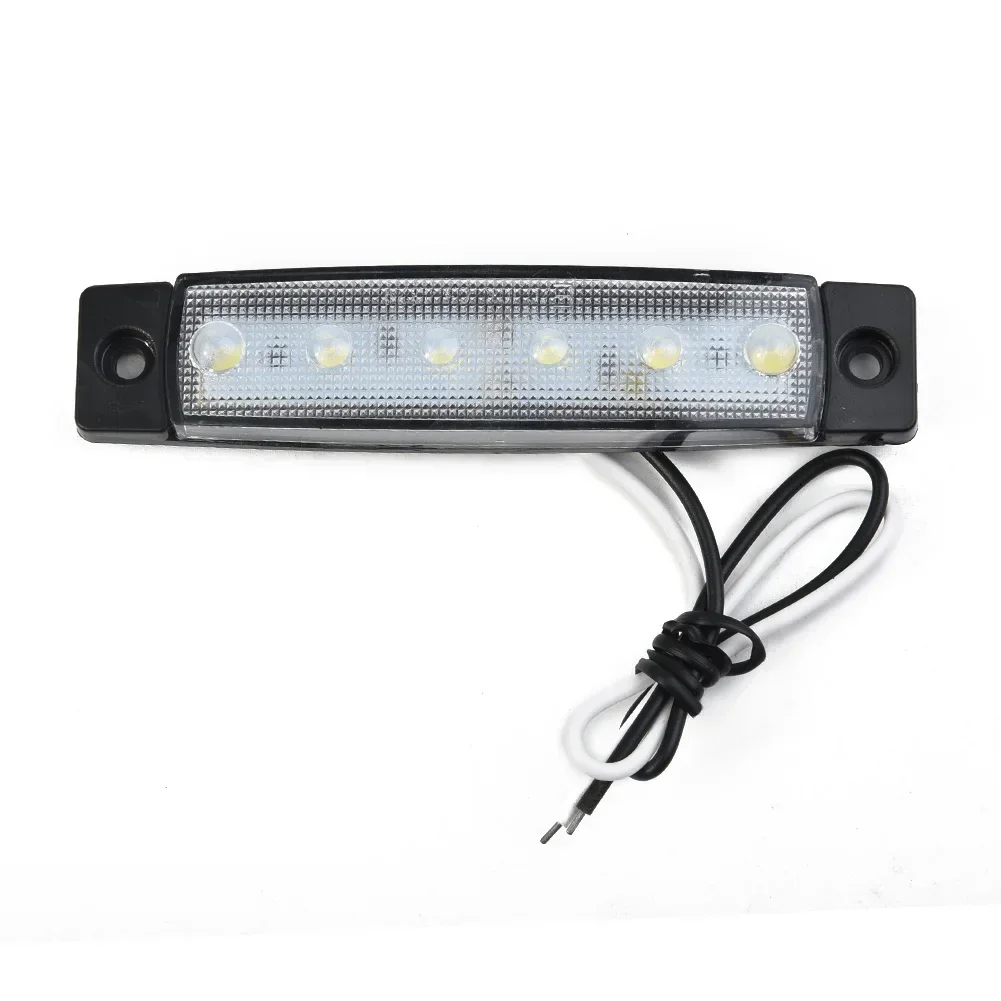 

White 12V 6 LED Light Side Marker Light Car Work Light Bar DVR Day Lights For Trailer Truck Boat Indicator RV Lamp Accessories