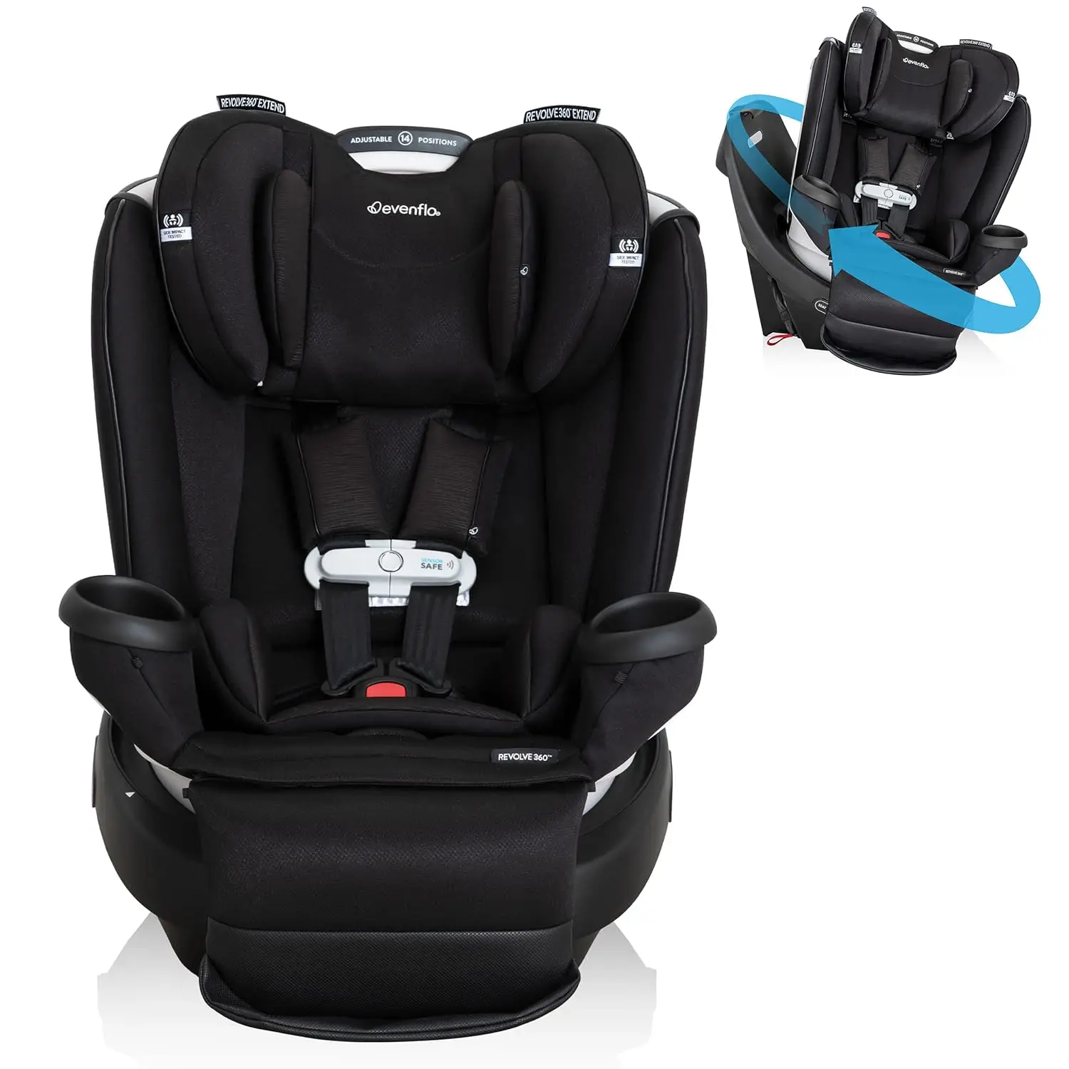 

Gold Revolve360 Extend All-in-One Rotational Car Seat with SensorSafe (Onyx Black)