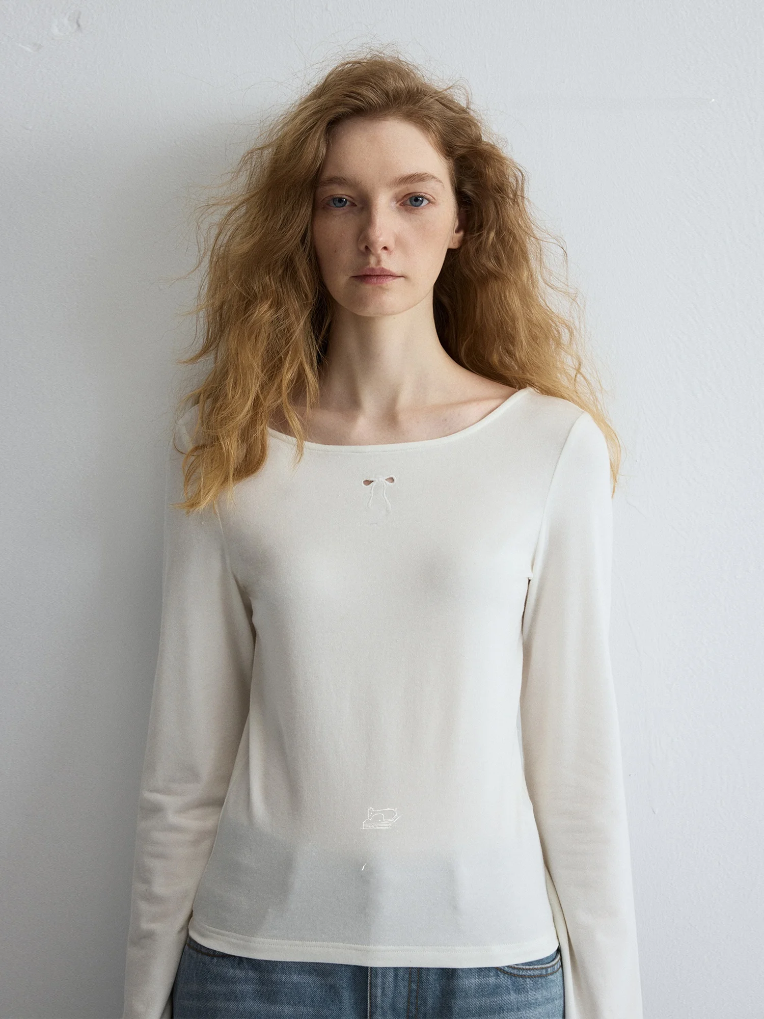 

Natural Linen Cotton Long Sleeve T-Shirt Embroidered Hollow out Versatile Color Casual Style Women's Spring Fashion