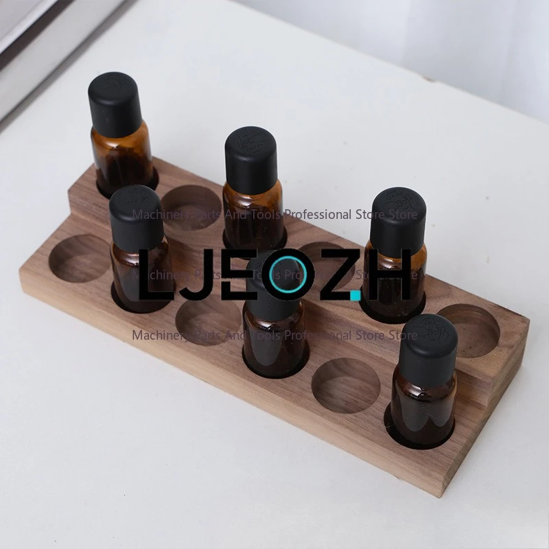 Walnut Essential Oil Storage Finishing Rack Multi-layer Grid Essential Oil Storage Box Display Rack