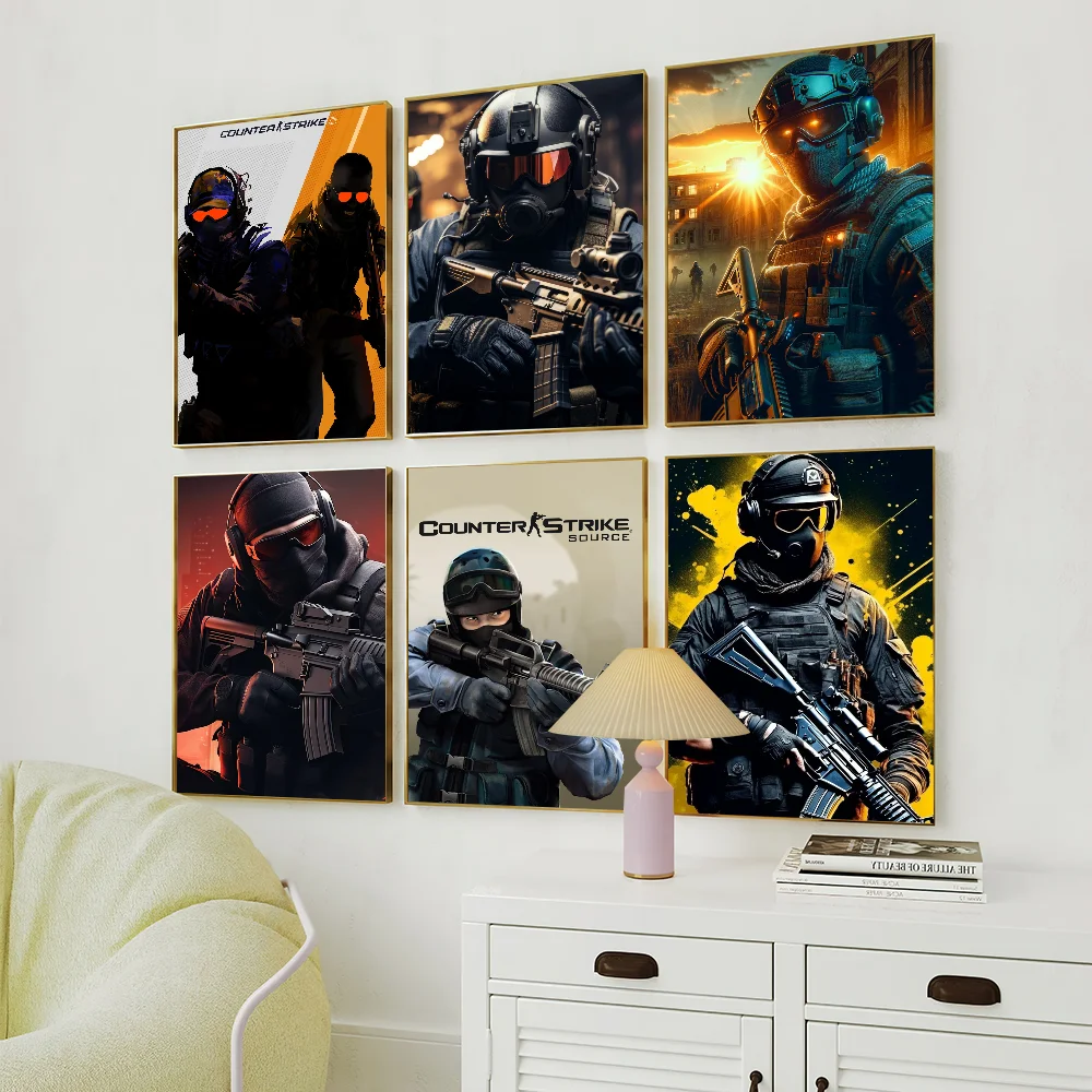 Video Game C-Counter S-Strike 2 FPS Frist Person  Poster Art Wall Painting Stickers Decor Aesthetic Indoor Home Bar Coffee House