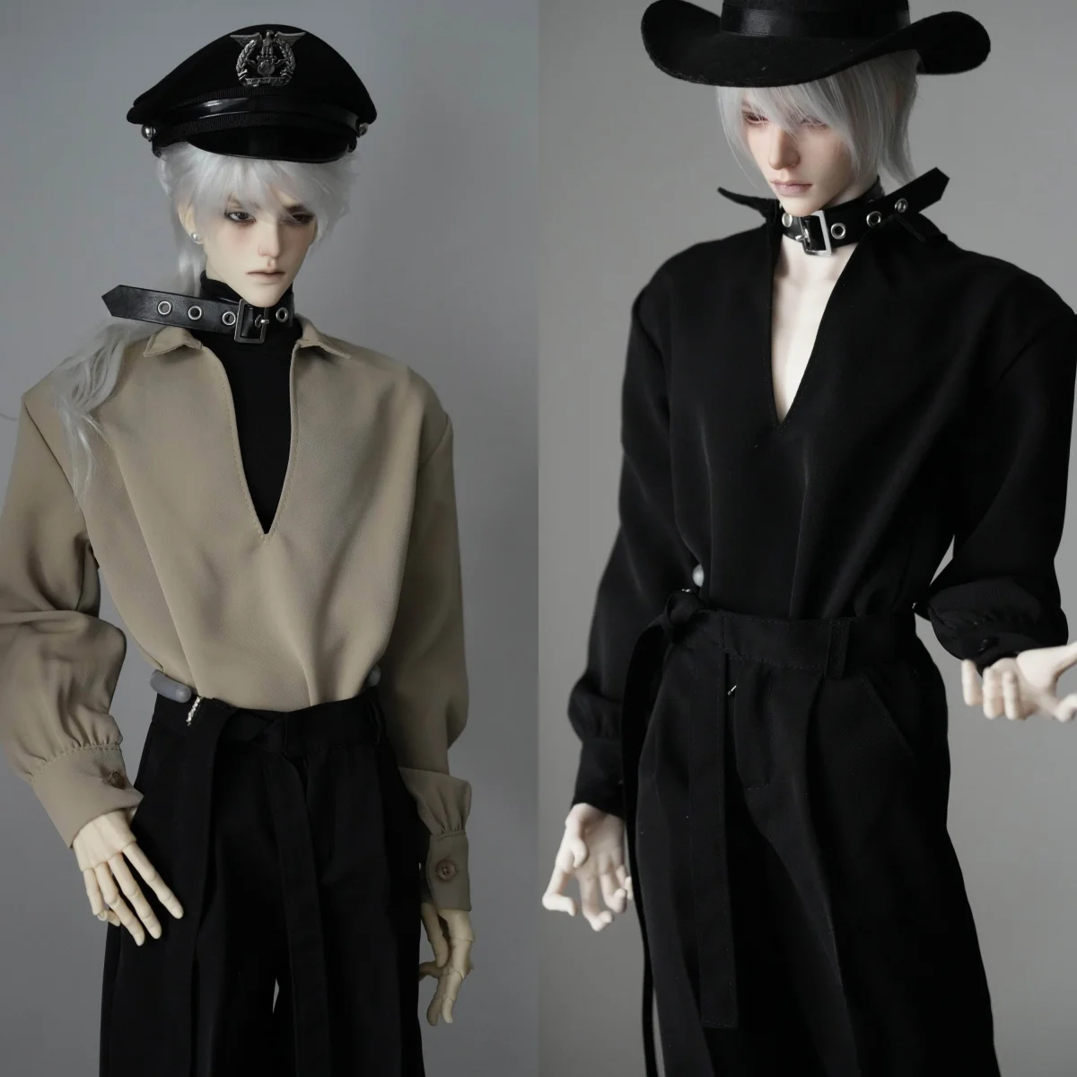 

[Only Selling Clothes ] Big Size Doll Versatile Vest Deep V-shirt Tied Pants For Normal/Strong Uncle ID75 Dragon Soul dz BJD