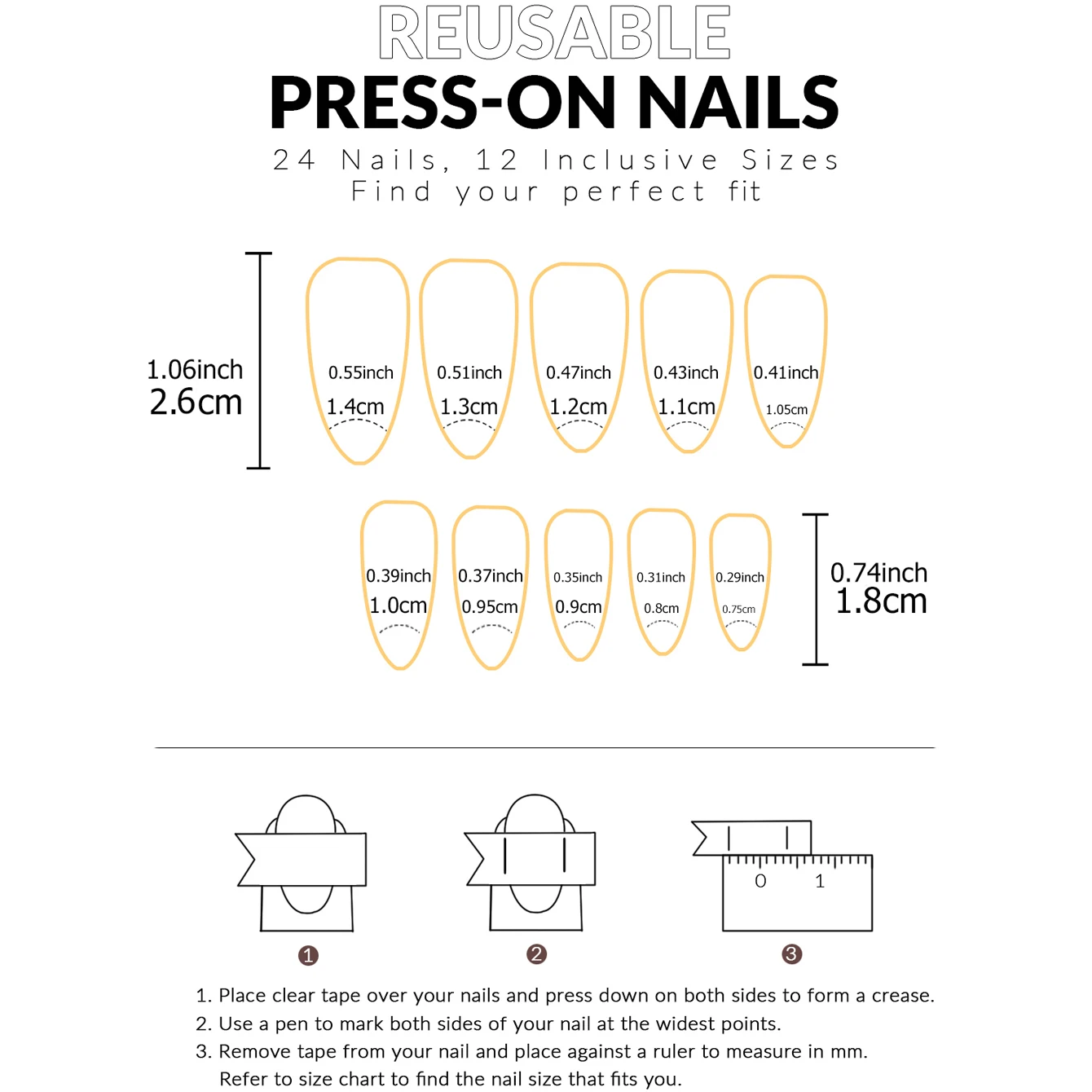 24 pezzi Migliora il tuo look con set di unghie finte con mandorla sfumata gialla 1 lima per unghie e 1 kit di adesivi per colla per unghie