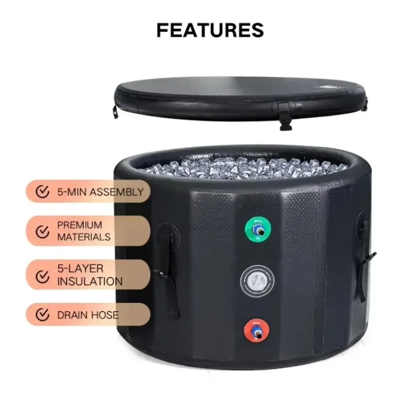 حوض استحمام ثلجي قابل للنفخ مع نسيج بغرز متدلية للبالغين علاج لاستعادة المياه الباردة معدات الصحة والجمال الأكثر مبيعًا