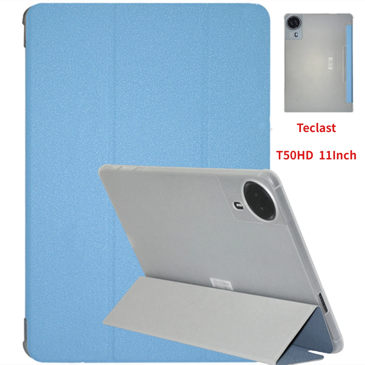 Tri-Folding Stand Funda For Teclast T50HD 2024 Case Smart Auto Sleep/Wake-up 11