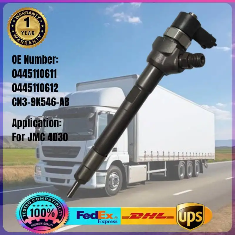 

0445110612 0445110611 CN3-9K546-AB Common Rail Fuel Injector CN39K546AB for JMC 4D30 Engine