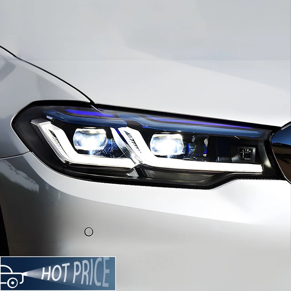 

Для BMW 5 серии G30 G38 520i 2018-2023 обновление автомобильных фар в сборе, высококачественные светодиодные линзы проектора, автомобильные инструменты, аксессуары