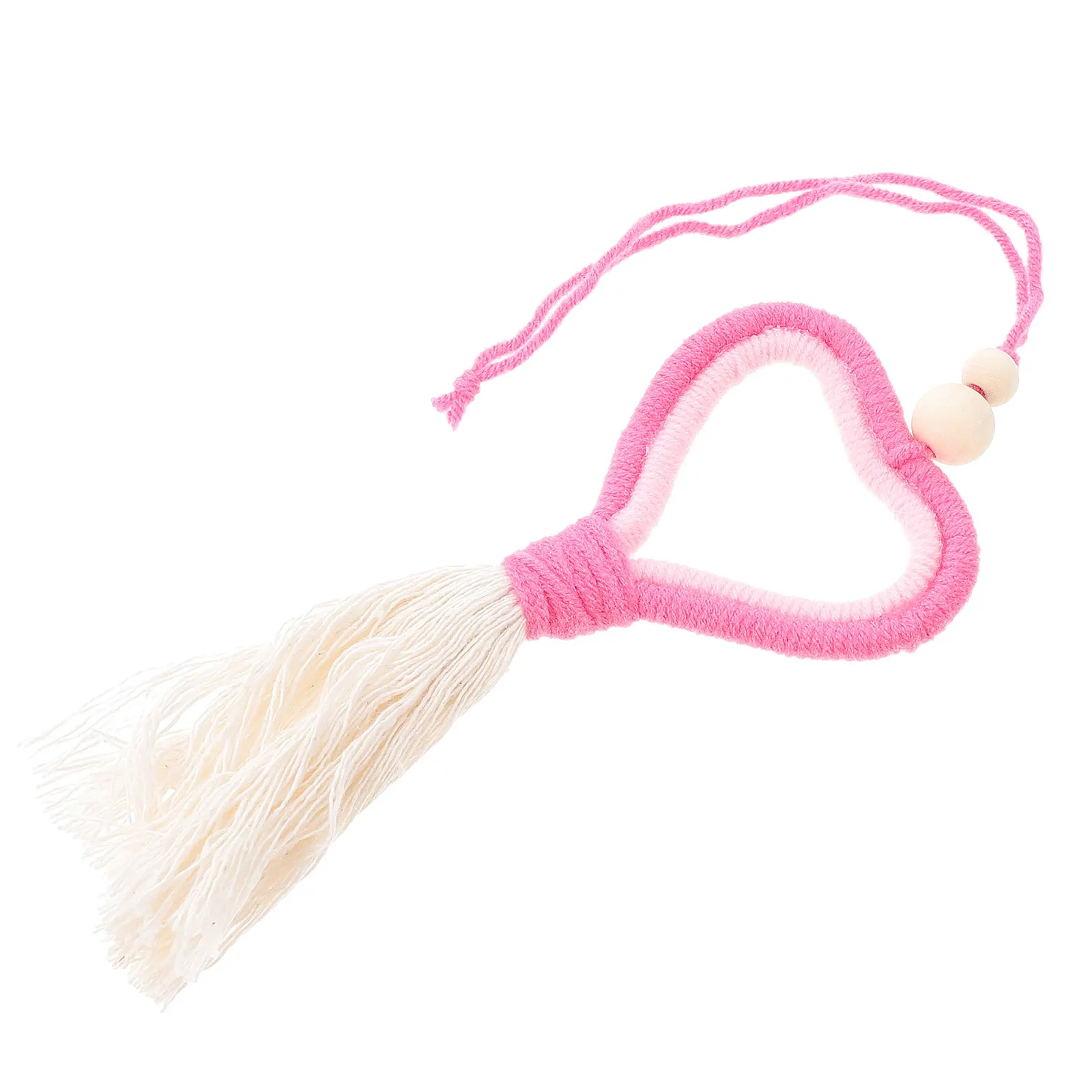 Ciondolo con nappa in feltro di lana a forma di cuore, decorazione romantica per San Valentino, ornamento da appendere per regali fai da te per feste da parete