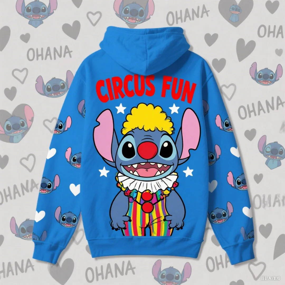 Sudadera con capucha gráfica de Stitch de Disney con estampado 3d, moda de otoño, sudaderas de ocio Y2k, sudaderas con capucha para niños, sudaderas con capucha para hombres y mujeres