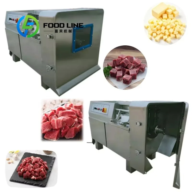 Frozen Meat Dicer Commercial Heavy Duty Meat Dicing Equipment Stainless Steel Sharp Blades Butchery Catering Business Sale