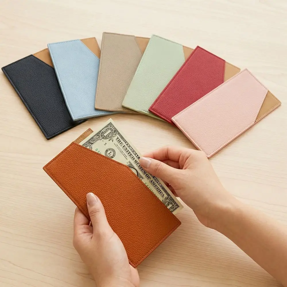 Portable Ultrathin Long Wallet PU Lightweight Envelope Money Pocket Ultra-thin Korean Style Women Wallet School