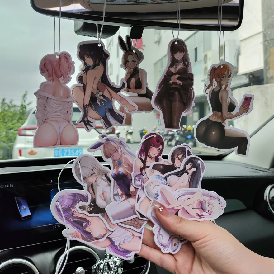 أحدث سيارة الهواء المعطر العطور JDM الديكور مرآة الرؤية الخلفية قلادة معلقة حلية JK أنيمي الفتيات الجنس سيدة اكسسوارات السيارات #3