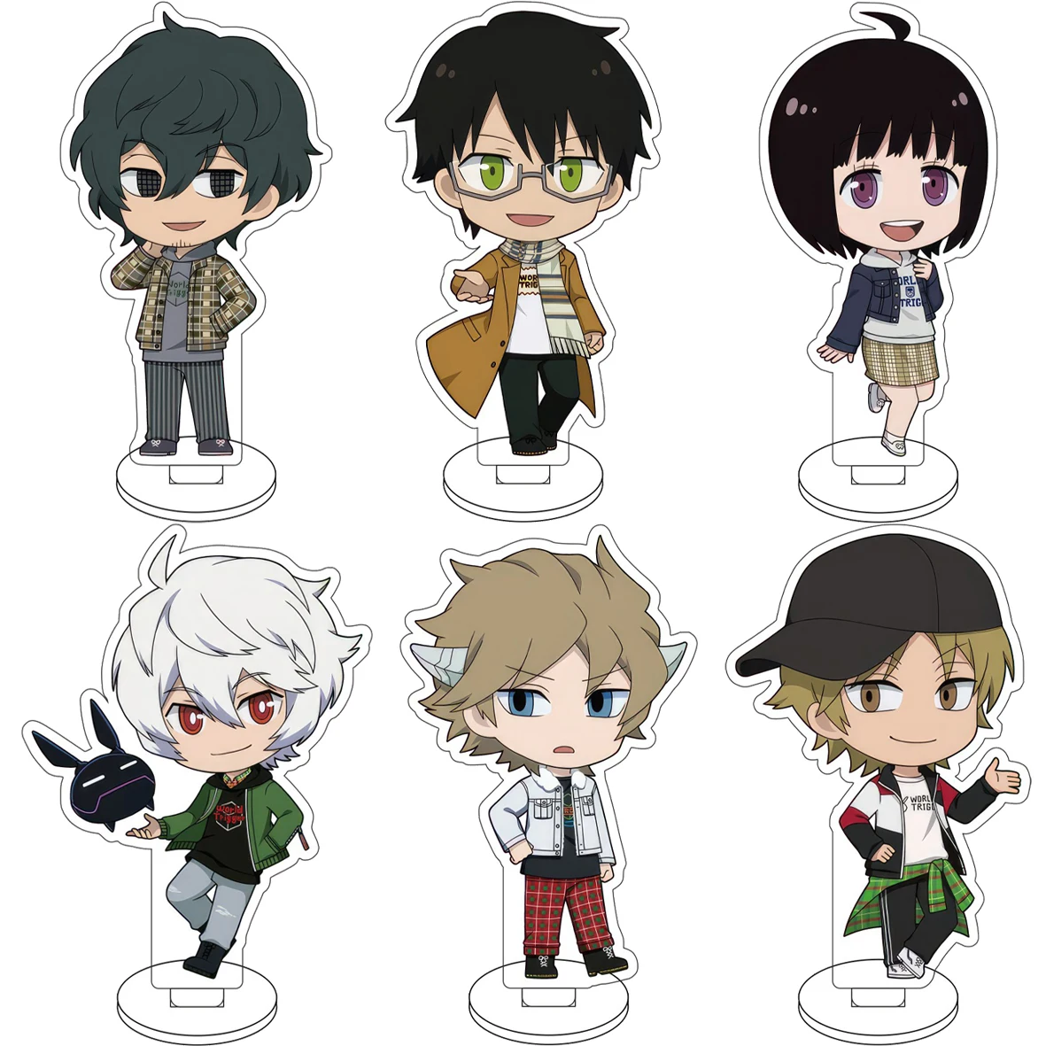 

10CM Anime ‌World Trigger Cos Kuga Yuma Jin Yuichi Kyosuke Karasuma Figure Acrylic Stand Cute Ornaments Chrismas Birthday Gifts