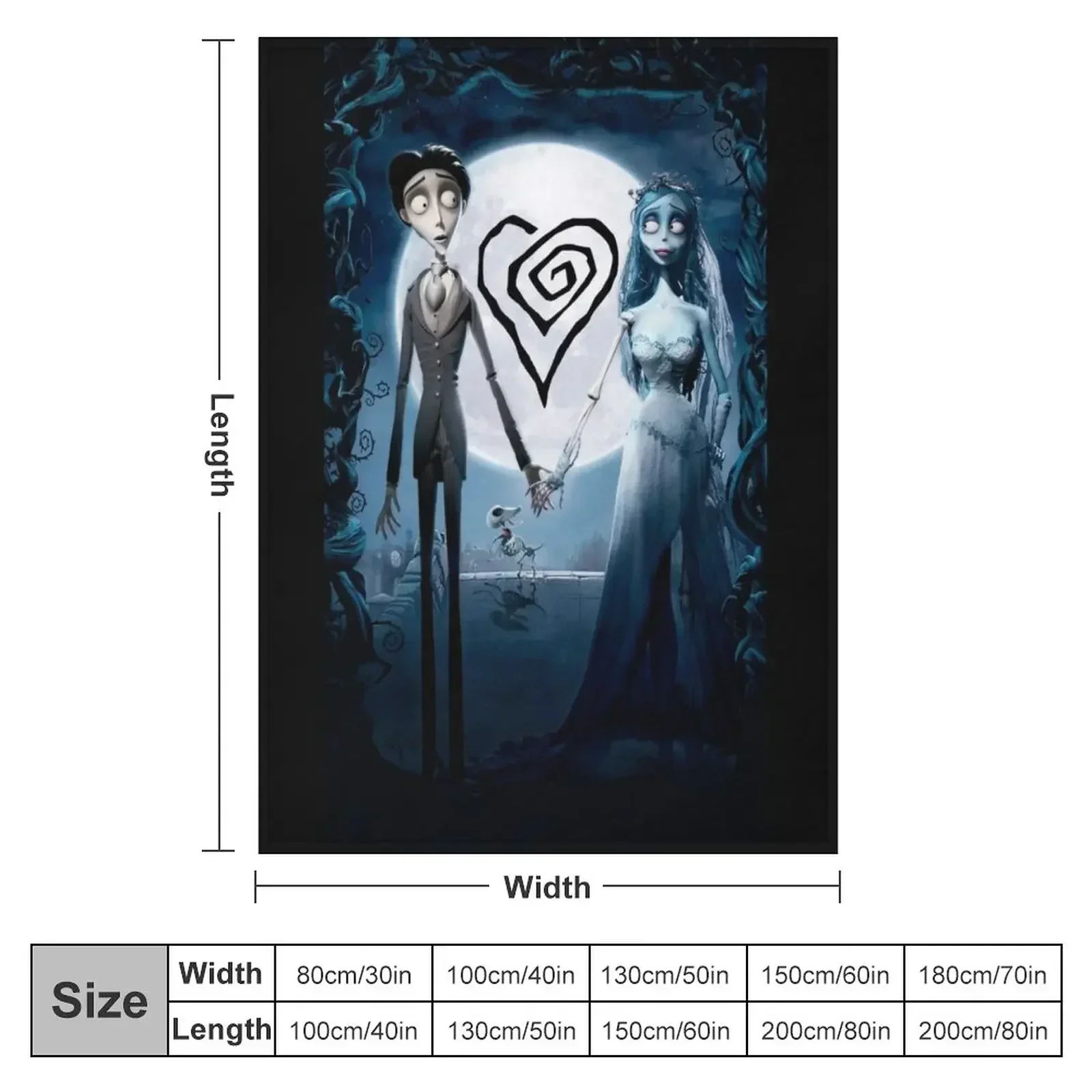 Corpse wedding in gothic fantasy. Throw Blanket christmas decoration Plaid Picnic Soft Big Thermal manga Blankets