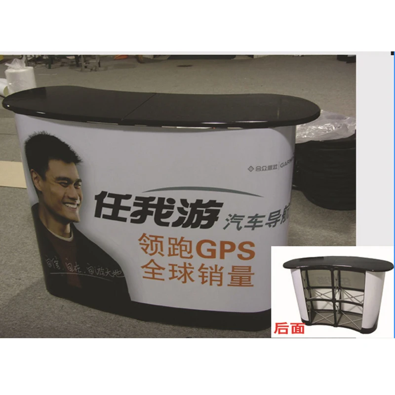 2*2 Portable Pop Up Trade Show Display Exhibition Counter Promotion Podium Table Stand Booth with Wall Carry Bags