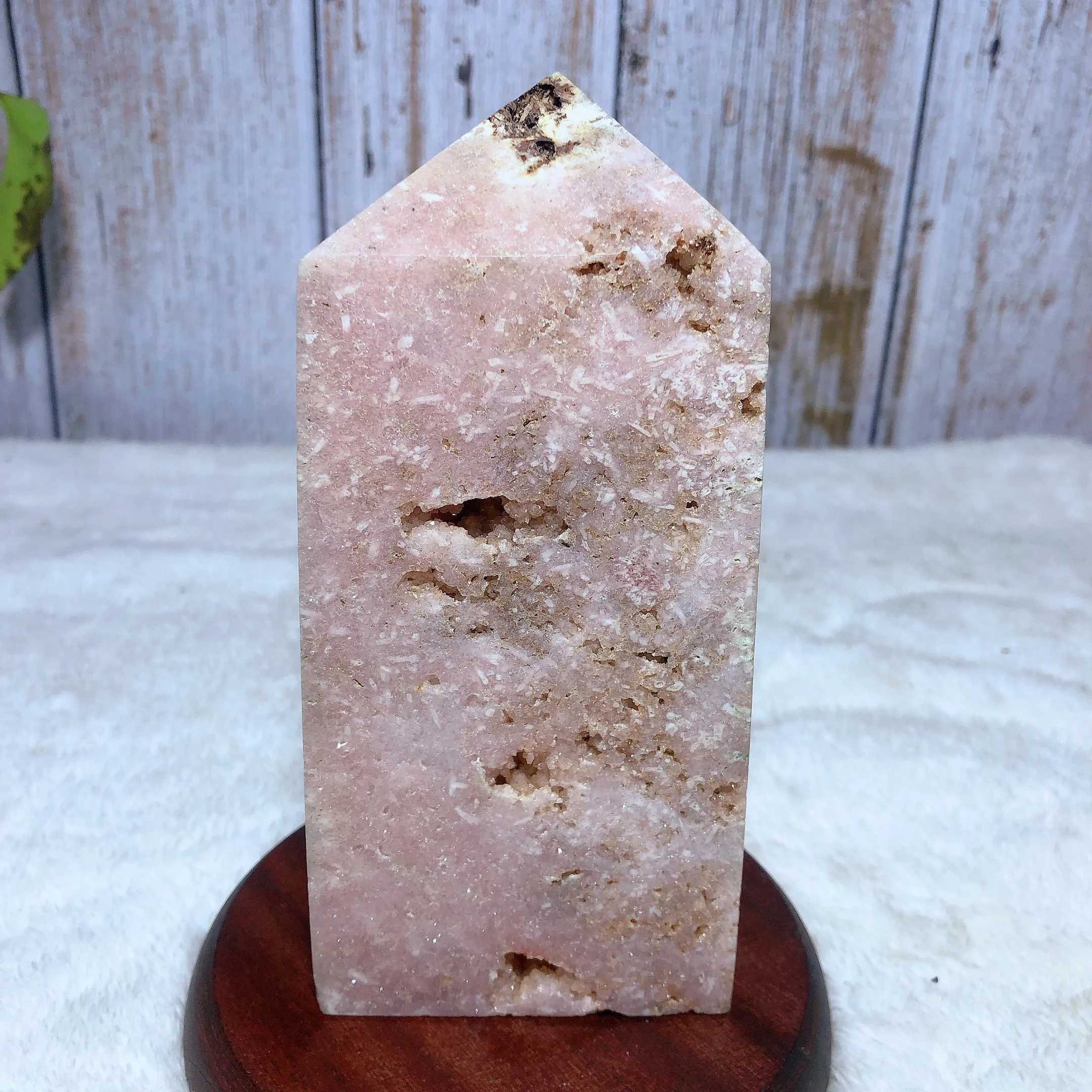 

Natural Crystal Pink Amethyst Agate Tower Point Druzy Gemstones Energy Geode Home Decorations Holiday Gift