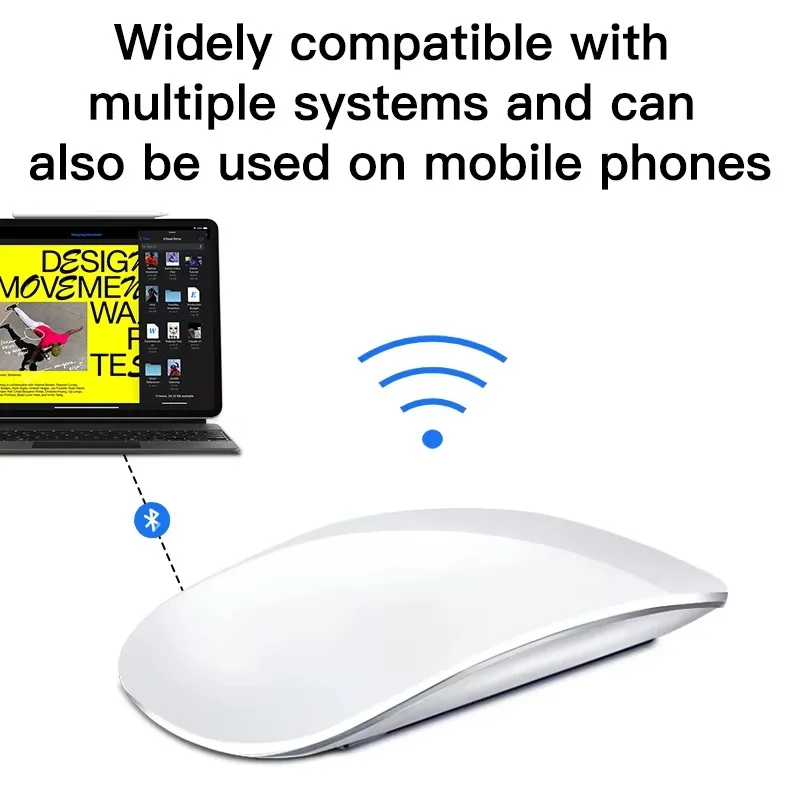 Best Selling BT Mouse 2.4G Wireless Mouse Multi-Device Mute Magic Touch Long Battery Life Simple Mouse