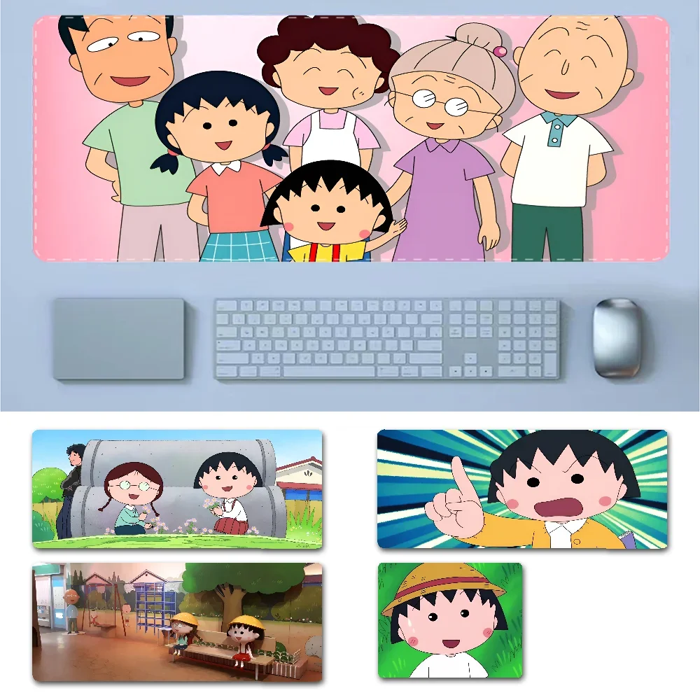 

Curtoon Chibi Maruko Mousepad New Rubber Mouse Durable Desktop Mousepad Size for Game Keyboard Pad for Gamer