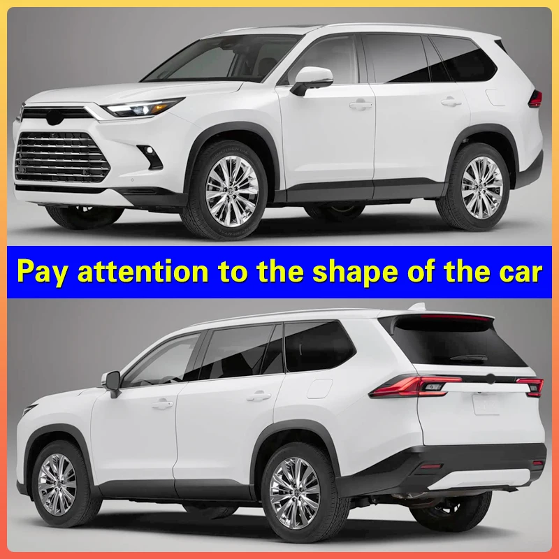 لتويوتا جراند هايلاندر 2023-2025 الهجين 4 قطعة عجلة السيارة الخلفية المضادة للرذاذ الطين اللوحات بطانة واقيات الطين الملحقات الخارجية #2