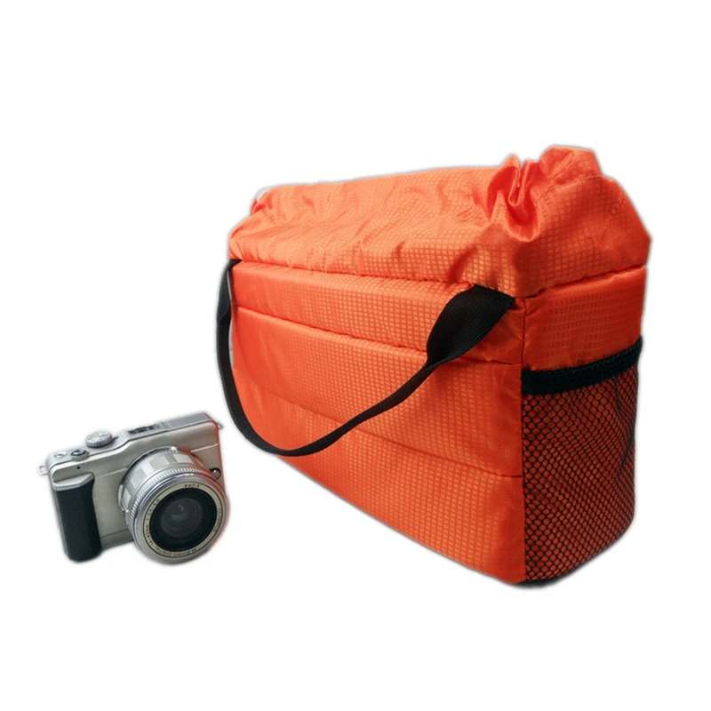 Waterproof Insert Partition Dslr Camera Bag Shockproof Padded Protector Cover Case(Orange)