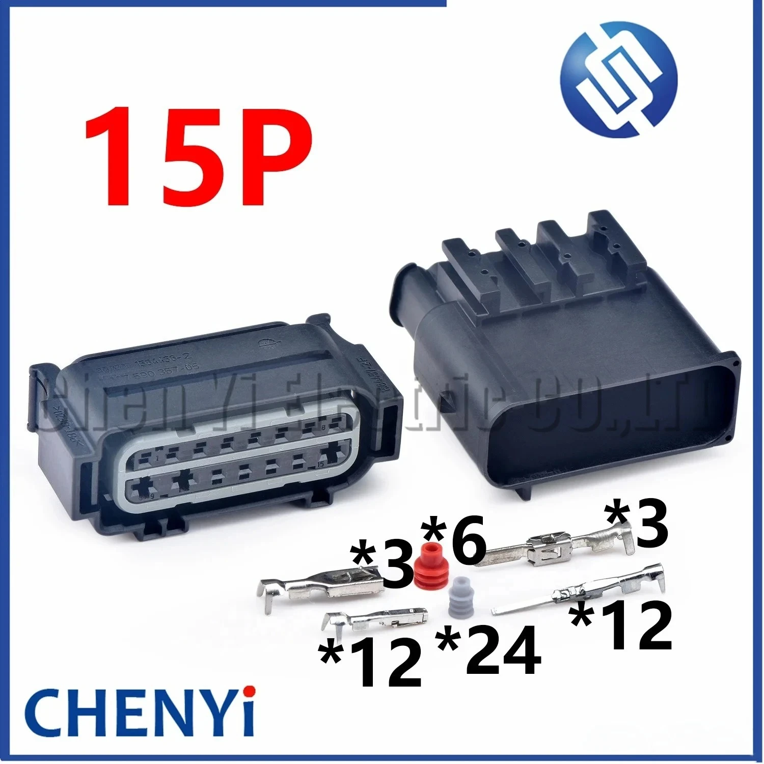 15 Pin Auto connector Car front bumper radar sensor harness plug 1564456-2 7590357-05 1564457-2 7590364-02 1564460-2