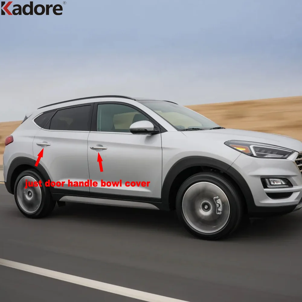 Side Door Handle Cup Bowl Cover Trim For Hyundai Tucson 2015 2016 2017 2018 2019 2020 Carbon Fiber Car Decoration Accessories