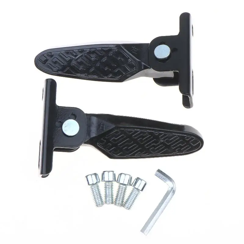 2Pcs Durable Electric Scooter Foot Peg Foldable Non Slip Quick Install Rear Passenger Pedal for Adult E-Scooter Use