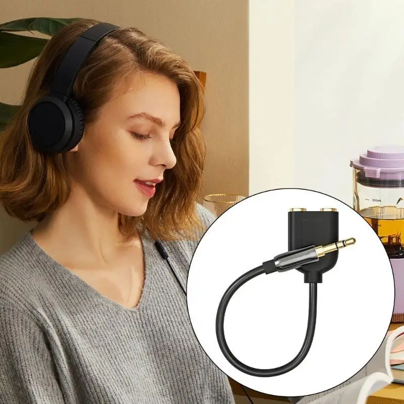 2025 جديد 3.5 ملم الصوتية الكبل تمديد تمديد 3.5 مم ذكر إلى 2 استريو الإناث y