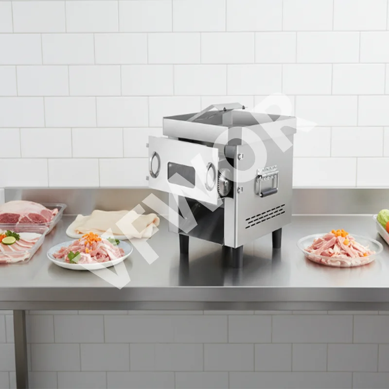 Commercial Automatic Stainless Steel Meat Cutting Slicing Dicing Motor As Core Component Cutter Meat Slicer