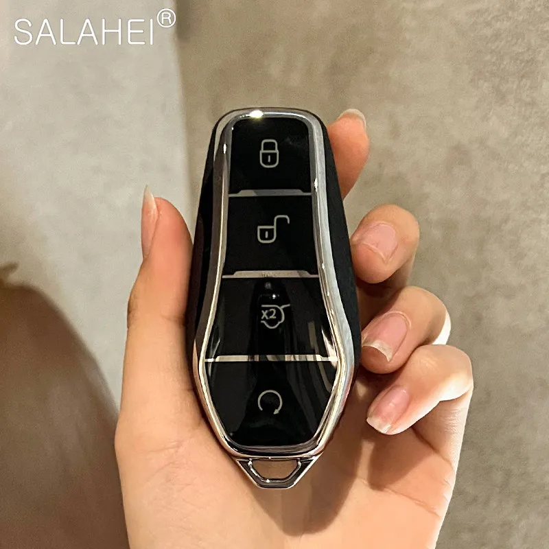 

Full Cover Soft TPU Car Key Case For BYD Song PRO Han EV Max Tang DM 2018 Qin PLUS 4 Buttons Protection Auto Styling Accessories