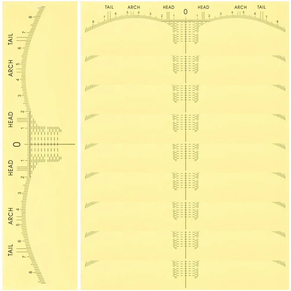 10 قطعة أداة قص الحواجب التشذيب الوشم حاكم ملصقات صفراء ماركر خط أدوات لقياس بولي كلوريد الفينيل ختم عدة النساء