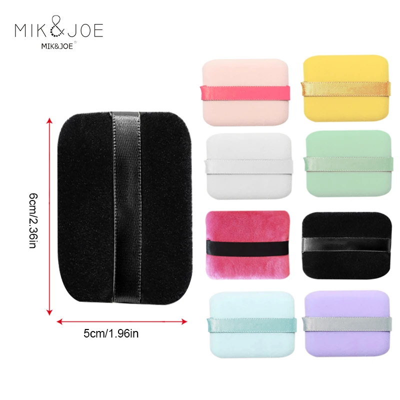 8 قطع من الخلاطات الإسفنجية المربعة الملونة للاستخدام المنزلي أو السفر